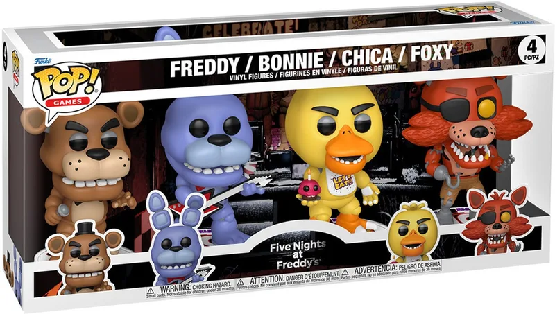 Five Nights at Freddy's Funko Pop Vinyl 4-Pack: Freddy / Bonnie / Chica / Foxy van Funko – cover 1 van 2
