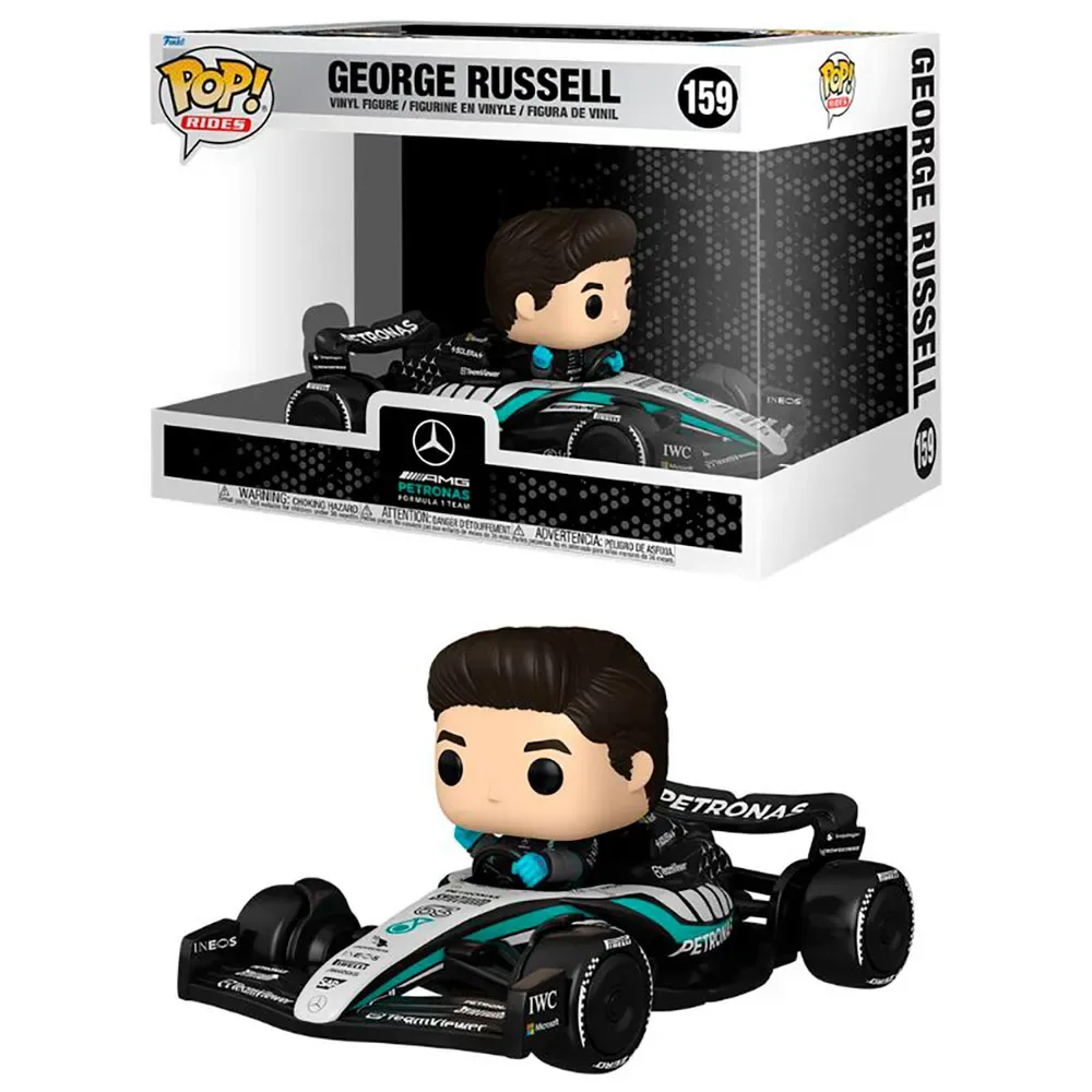 Formula 1-rides Super Deluxe George Russell Figuur de Funko – jaquette
