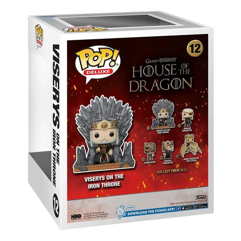 House of the Dragon - Day of the Dragon Funko Pop Vinyl: Viserys on the Iron Throne de Funko – jaquette 2 sur 3