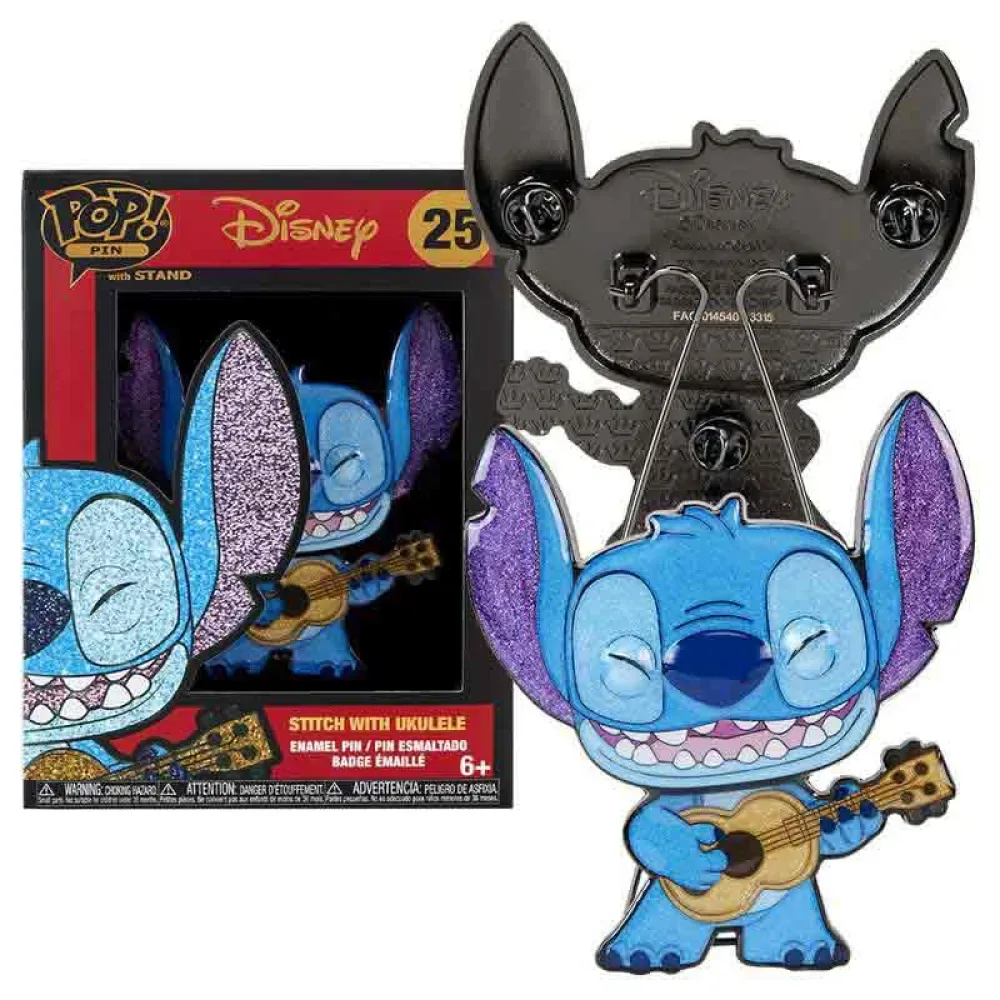Lilo & Stitch Stitch Speld Met Ukelelefiguur van Funko – cover