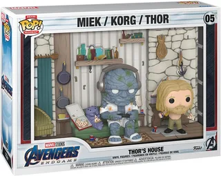 Marvel: Avengers Endgame Funko Pop! Moment Deluxe Vinyl: Miek/Thor/Korg - Thor's House by Funko – cover 1 of 2