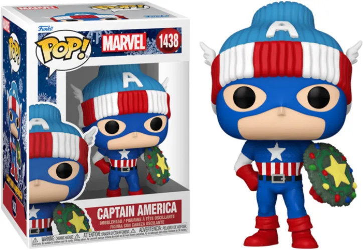 Marvel Funko Pop Vinyl: Captain America (Holiday) van Funko – cover 1 van 2