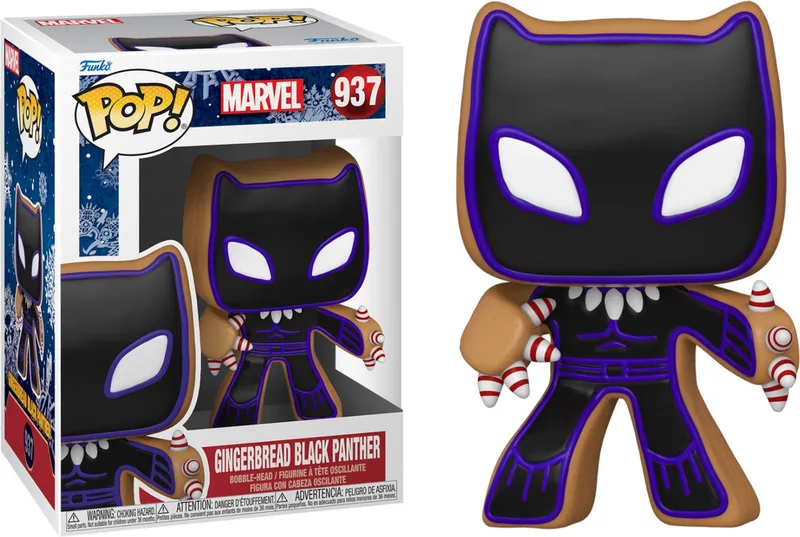 Marvel Funko Pop Vinyl: Gingerbread Black Panther de Funko – jaquette 1 sur 3