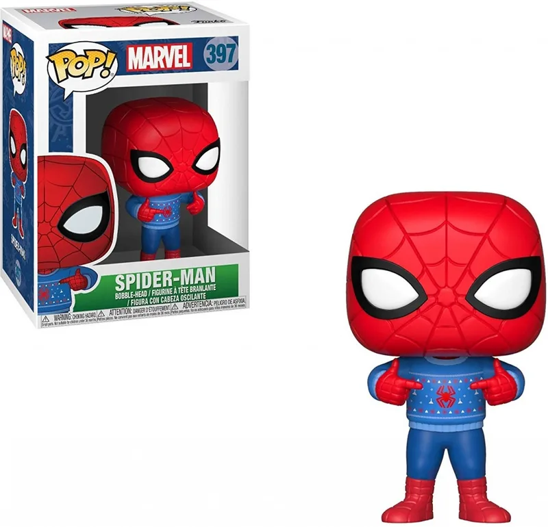 Marvel Funko Pop Vinyl: Spider-Man with Holiday Sweater by Funko – cover
