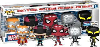 Marvel Spider-Man: Beyond Amazing Funko Pop Vinyl: Prodigy, The Hornet, Prince of Arachne, Spider-Armor Mk I & Spid by Funko – cover 1 of 2