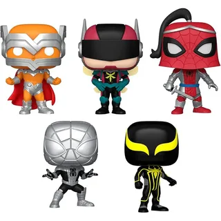 Marvel Spider-Man: Beyond Amazing Funko Pop Vinyl: Prodigy, The Hornet, Prince of Arachne, Spider-Armor Mk I & Spid by Funko – cover 2 of 2