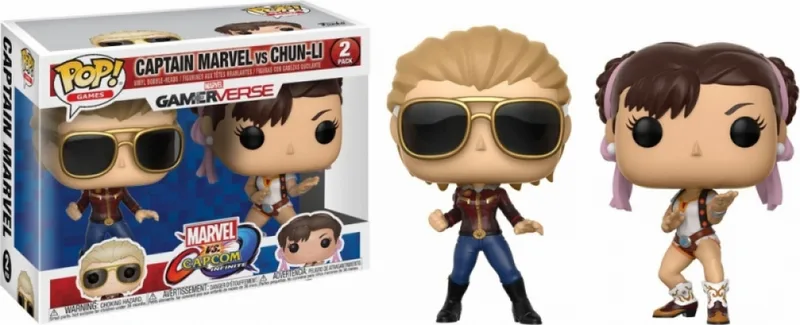 Marvel vs Capcom Infinite Funko Pop Vinyl: Captain Marvel vs Chun-Li Double Pack by Funko – cover