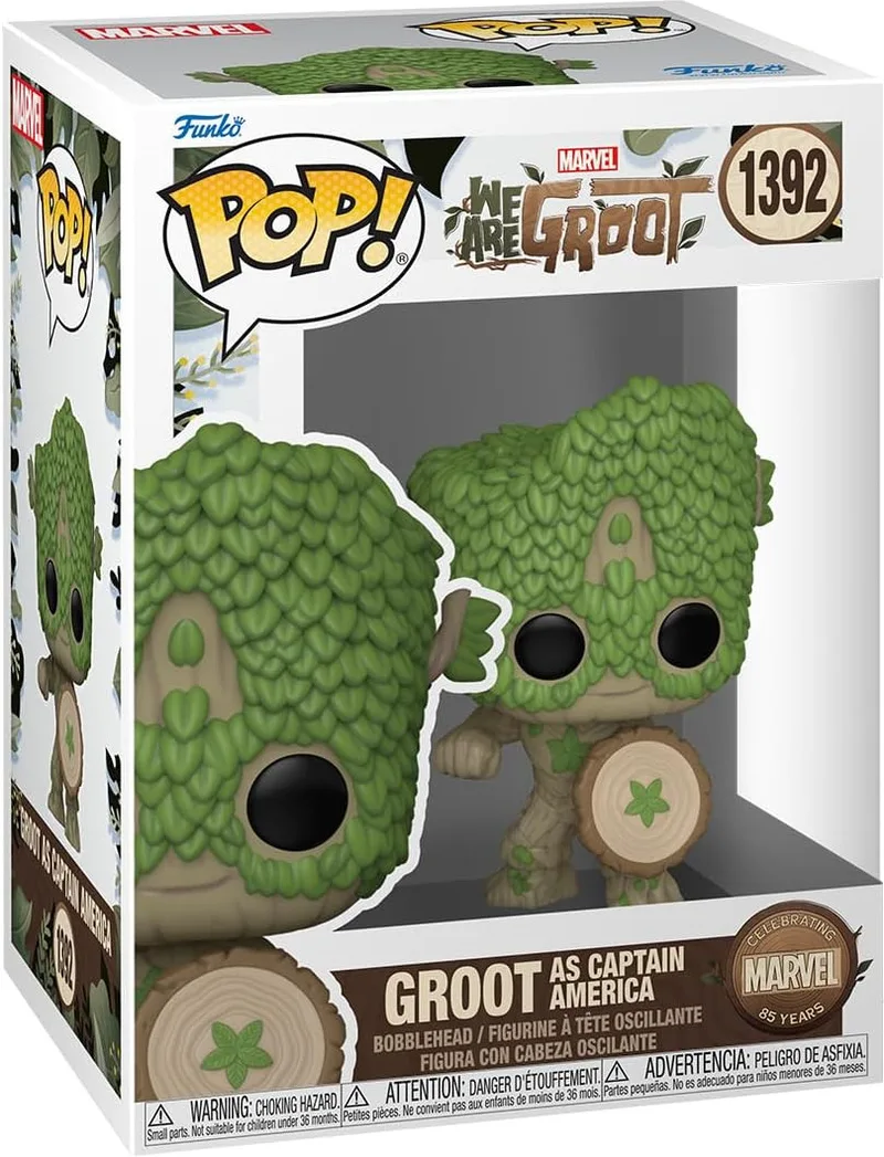 Marvel WAG Funko Pop Vinyl: Groot as Captain America van Funko – cover 1 van 2