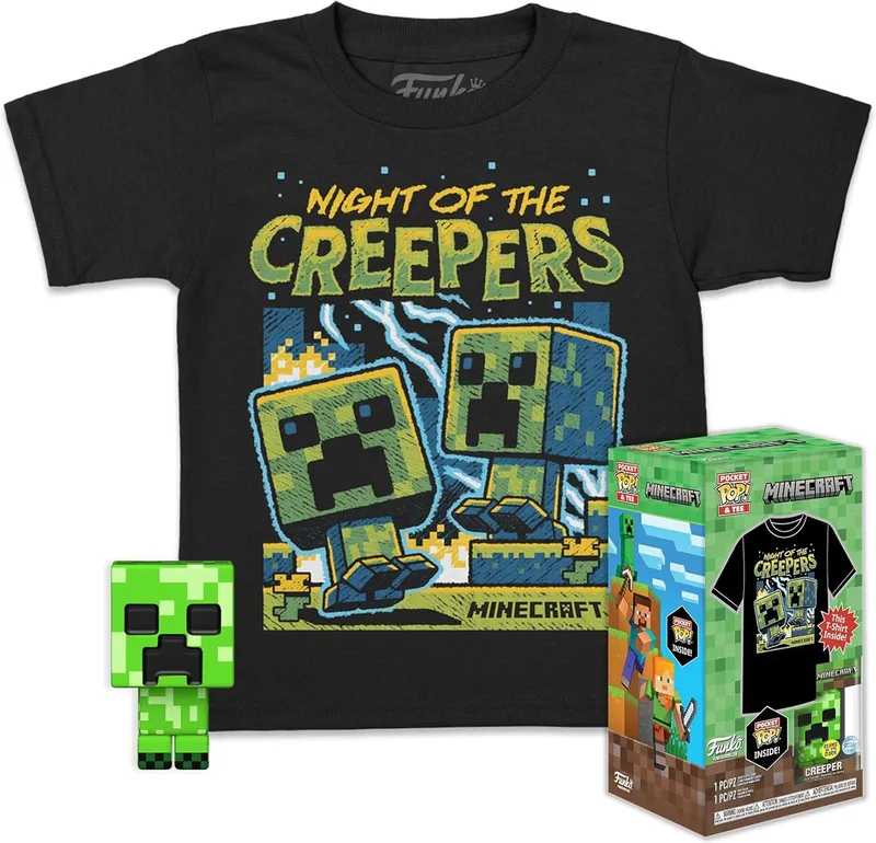 Minecraft Funko Pop! Tees & Vinyl - Creeper (Exclusive Glow in the Dark Edition) van Funko – cover