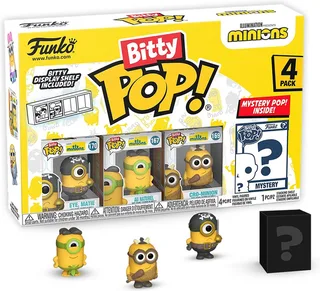 Minions Funko Bitty Pop! 4-Pack: Eye, Matie / Au Naturel / Cro-Minion by Funko – cover 1 of 4