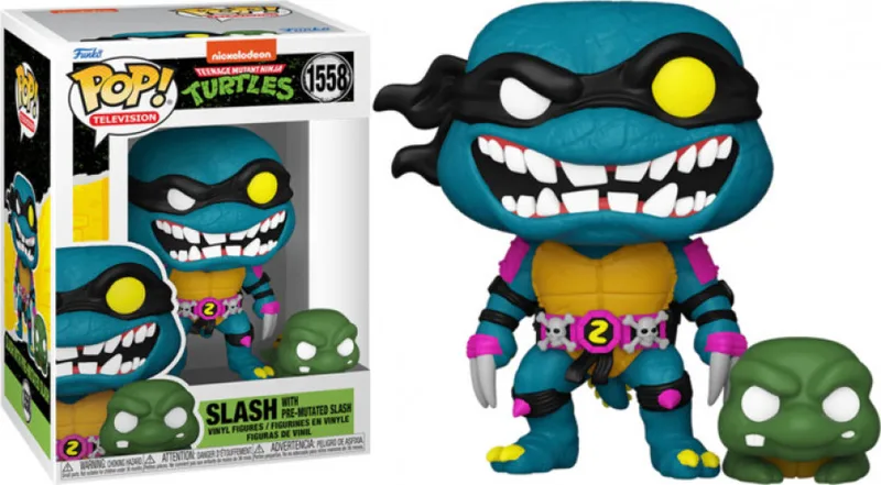 Nickelodeon Teenage Mutant Ninja Turtles Funko Pop Vinyl: Slash with Pre-mutated Slash de Funko – jaquette 1 sur 2