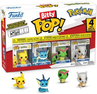 Pokémon Funko Bitty Pop! 4-Pack: Pikachu / Vaporeon / Caterpie / Cubone van Funko – cover 1 van 5