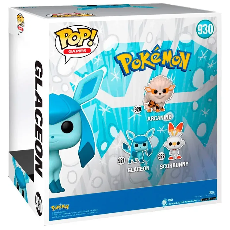Pokemon Funko Pop Vinyl: Jumbo Size Glaceon de Funko – jaquette 2 sur 3