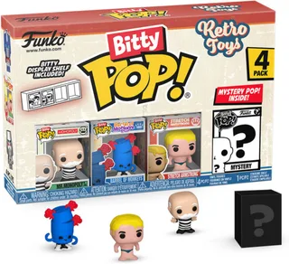 Retro Toys Funko Bitty Pop! 4-Pack: Mr. Monopoly (in Jail) / Barrel of Monkeys / Stretch Armstrong by Funko – cover 1 of 4