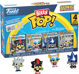 Sonic the Hedgehog Funko Bitty Pop! 4-Pack: Shadow with Emerald, Rouge, Neo Metal Sonic, Silver by Funko – cover 1 of 3