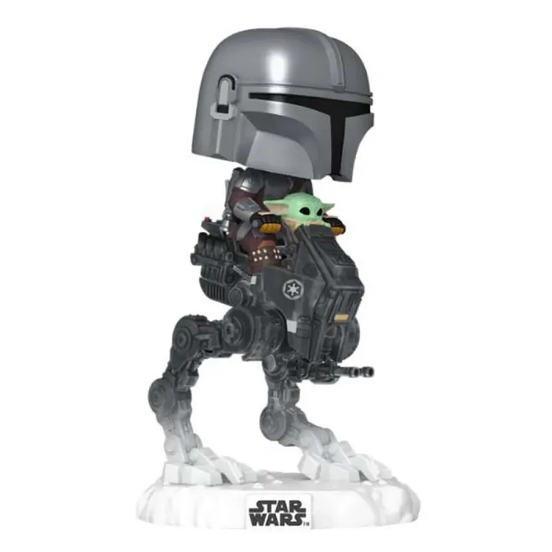 Star Wars Funko Pop Rides Deluxe Vinyl: The Mandalorian with Grogu in Imperial Remnat AT-RT by Funko – cover 2 of 2
