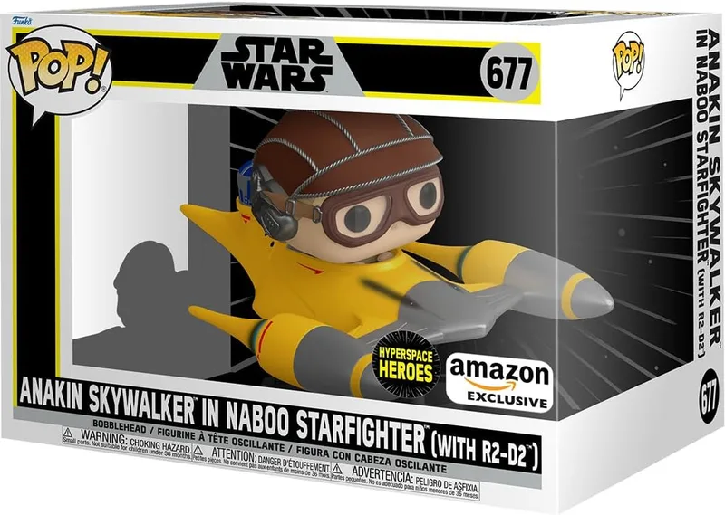 Star Wars Funko Pop Vinyl: Anakin in Naboo Starfighter with R2-D2 de Funko – jaquette