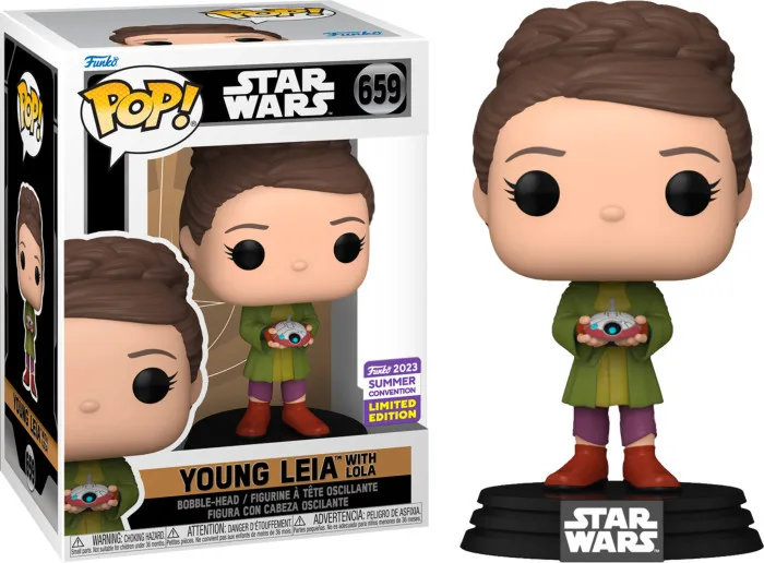Star Wars Obi-Wan Kenobi Funko Pop Vinyl: Young Leia with Lola (Convention Limited Edition) de Funko – jaquette