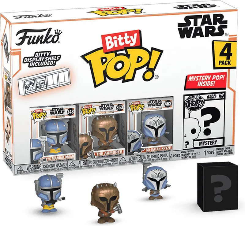 Star Wars: The Mandalorian Funko Bitty Pop! 4-Pack: Heavy Infantry Mandalorian / The Armorer / Bo-Katan Kryze van Funko – cover