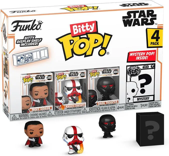 Star Wars: The Mandalorian Funko Bitty Pop! 4-Pack: Moff Gideon / Incinerator Stormtrooper / Dark Trooper van Funko – cover