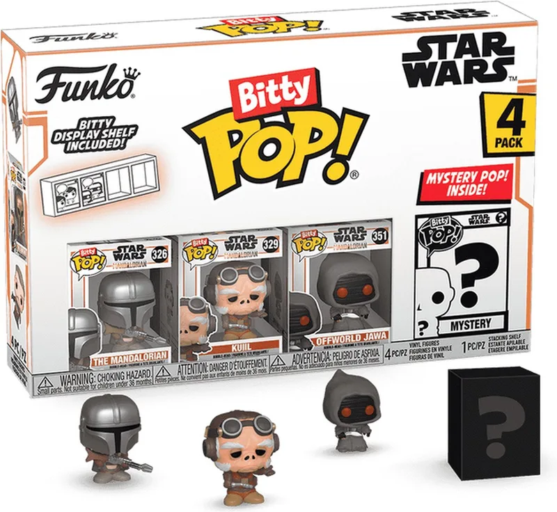 Star Wars: The Mandalorian Funko Bitty Pop! 4-Pack: The Mandalorian / Kuiil / Offworld Jawa van Funko – cover