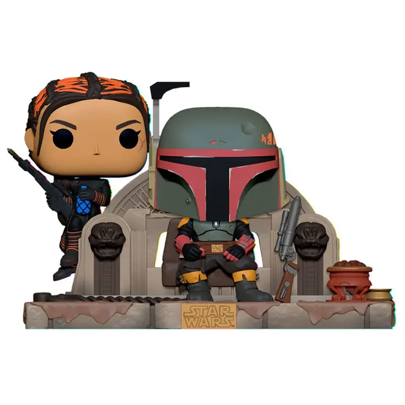 Star Wars the Mandalorian Funko Pop Vinyl: Boba Fett and Fennec Shand on Throne van Funko – cover 2 van 2