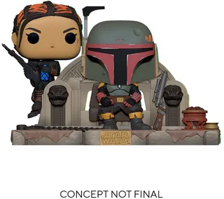 Star Wars the Mandalorian Funko Pop Vinyl: Boba Fett and Fennec Shand on Throne van Funko – cover 1 van 2