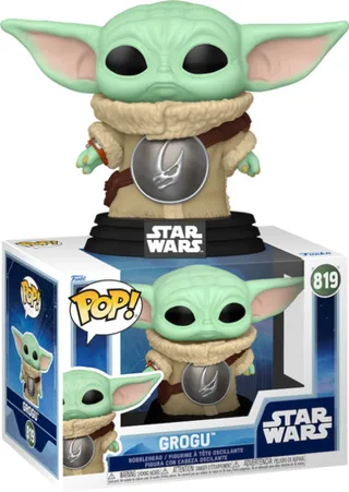 Star Wars The Mandalorian Funko Pop Vinyl: Grogu (with Crest) de Funko – jaquette 1 sur 2