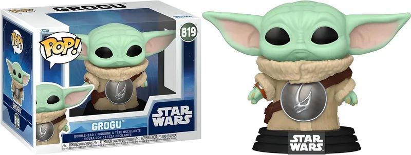 Star Wars The Mandalorian Funko Pop Vinyl: Grogu (with Crest) de Funko – jaquette 2 sur 2