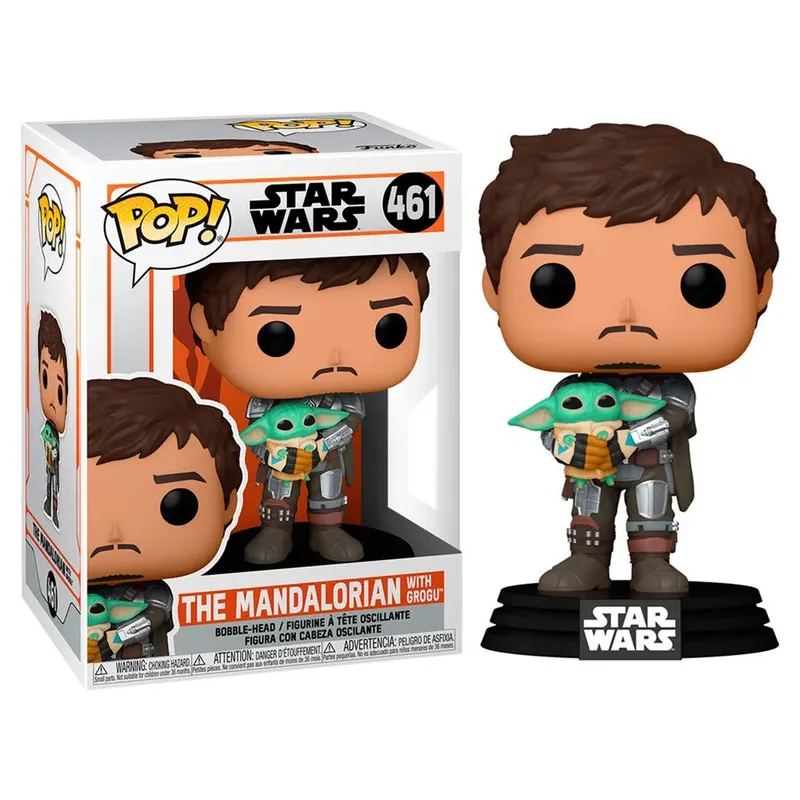 Star Wars The Mandalorian Funko Pop Vinyl: The Mandalorian with Grogu by Funko – cover 3 of 3