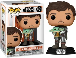 Star Wars The Mandalorian Funko Pop Vinyl: The Mandalorian with Grogu by Funko – cover 1 of 3