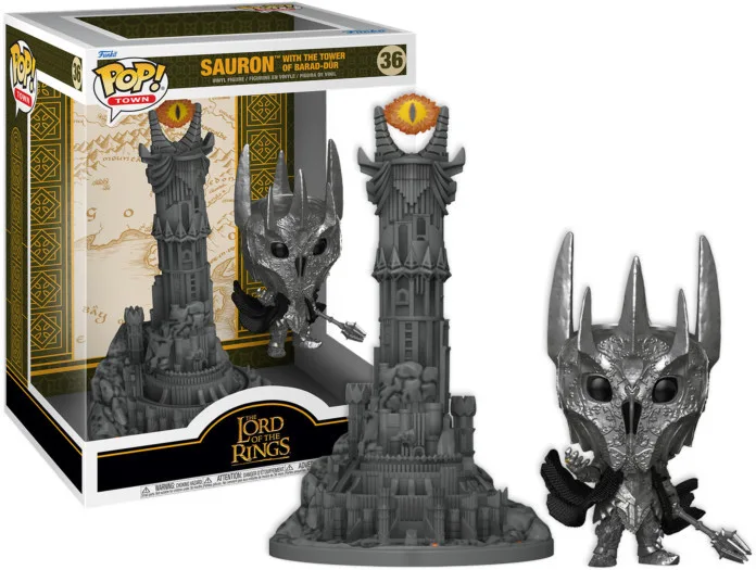 The Lord of The Rings Funko Pop Town Vinyl: Sauron with the Tower of Barad-Dûr (36) de Funko – jaquette