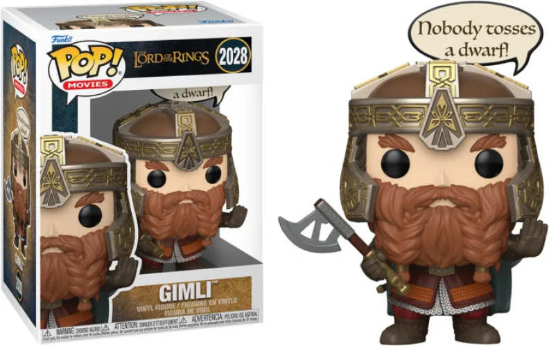 The Lord of the Rings Funko Pop Vinyl: Gimli (Nobody tosses a Dwarf!) van Funko – cover 1 van 2