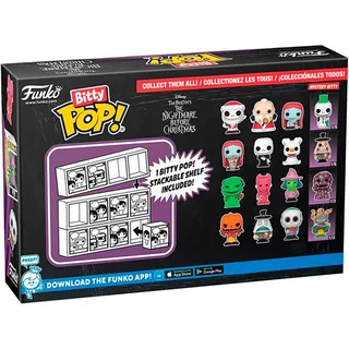 The Nightmare Before Christmas 30th Anniversary Funko Bitty Pop! 4-Pack: Santa Jack Skellington / Sandy Claws / Sally Sewing by Funko – cover 2 of 4