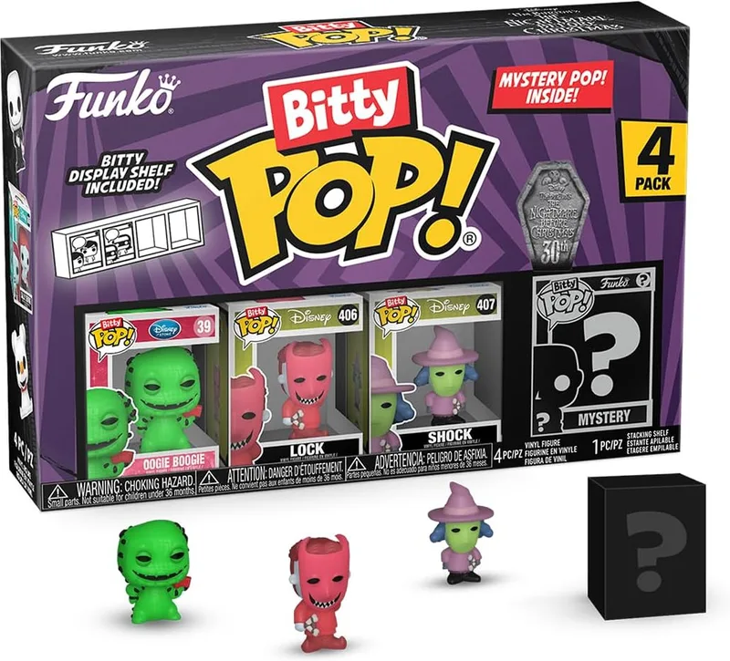 The Nightmare Before Christmas 30th Anniversary Funko Bitty Pop! 4-Pack: Oogie Boogie / Lock / Shock van Funko – cover 1 van 4