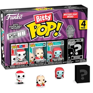 The Nightmare Before Christmas 30th Anniversary Funko Bitty Pop! 4-Pack: Santa Jack Skellington / Sandy Claws / Sally Sewing by Funko – cover 3 of 4