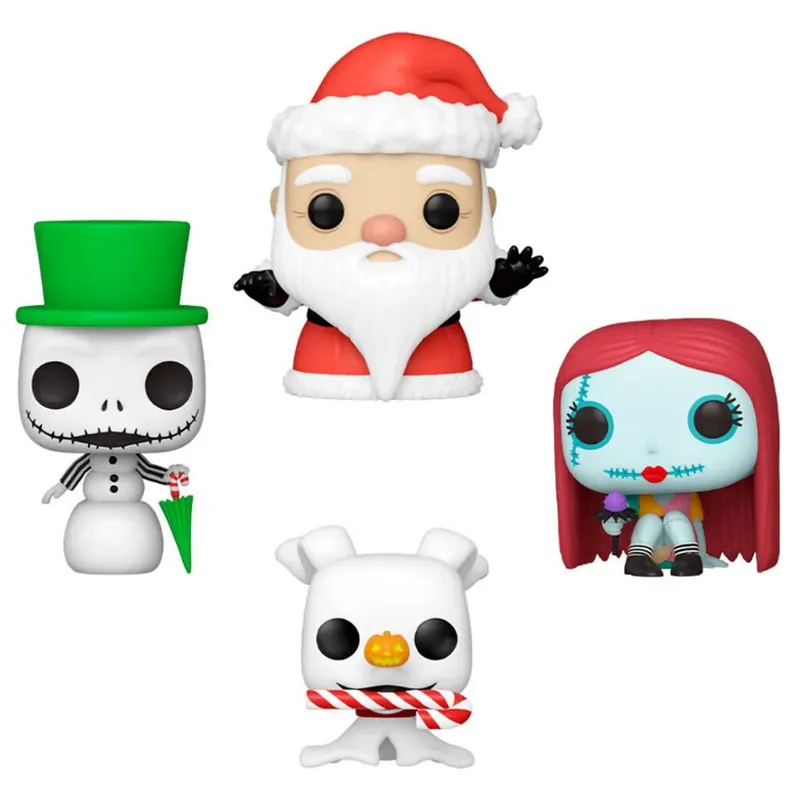 The Nightmare Before Christmas Pocket Pop Holiday Tree 4-Pack - Zero, Sally, Snowman Jack, Sandy Claws by Funko – cover 2 of 2