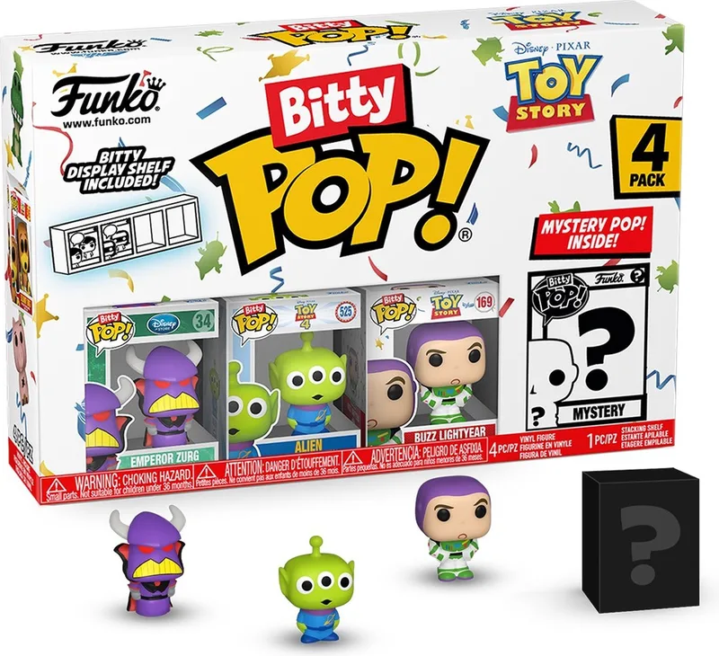 Toy Story Funko Bitty Pop! 4-Pack: Emperor Zurg / Alien / Buzz Lightyear van Funko – cover