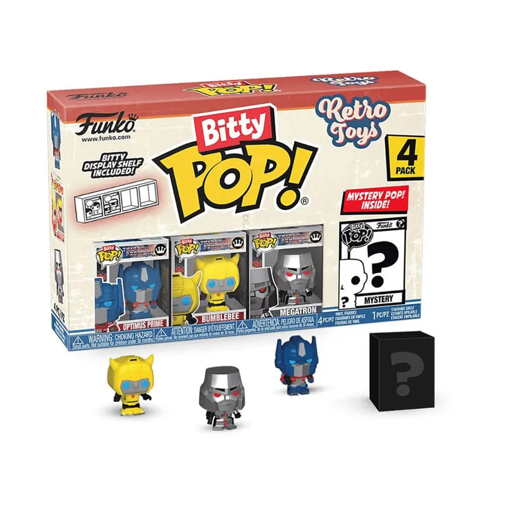 Figure Transformers Retro Toys Bitty Vinyl 4 Pack 2.5 Cm de Funko – jaquette