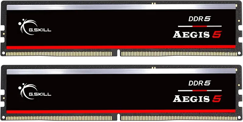 Aegis 5 F5-6000J3636F32GX2-IS - DDR5 - 64 GB: 2 x 32 GB - 288-PIN - 6000 MHz / PC5-48000 - CL36 - 1.35V - XMP 3.0 - AMD EXPO - Unbuffered - Non-ECC - zwart van G.Skill – cover