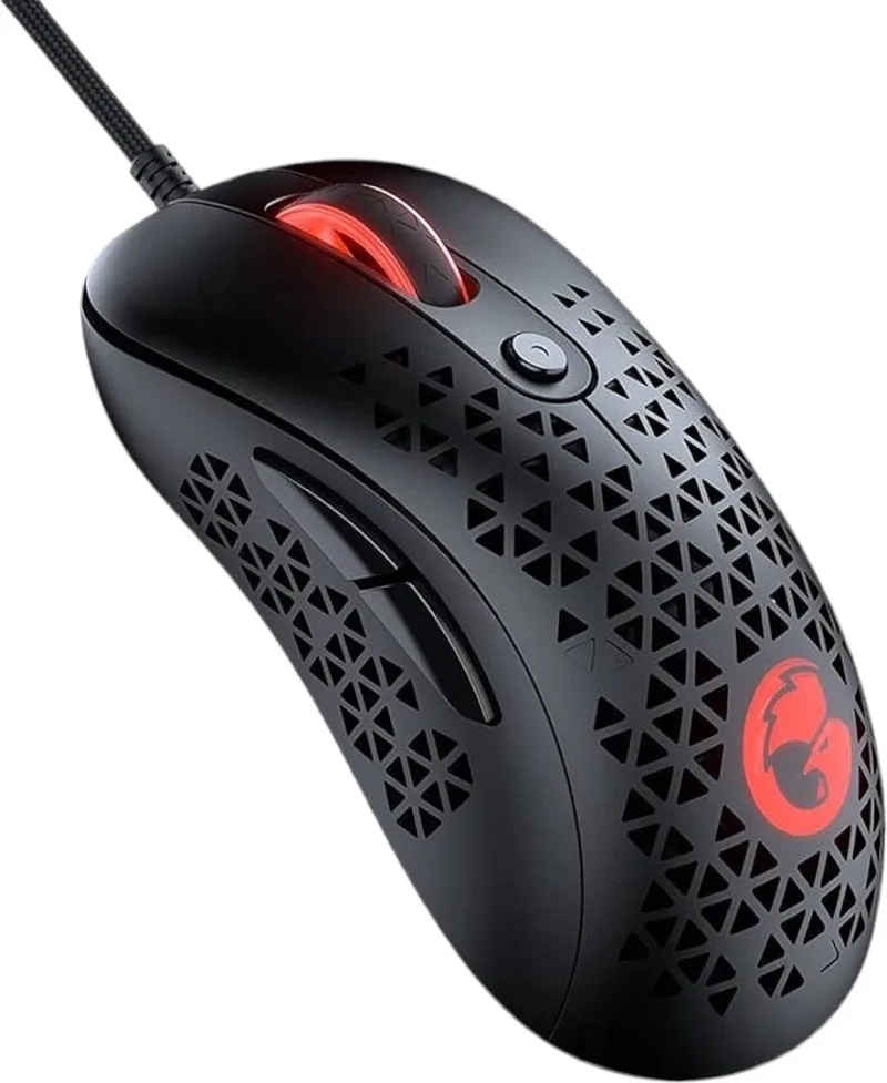 GM500 - Bedrade Gamingmuis - Ultralicht - PMW3360 Optische Sensor - 12.000 DPI - Mechanische Kailh Schakelaars - 68g van GameSir, Zwart – cover