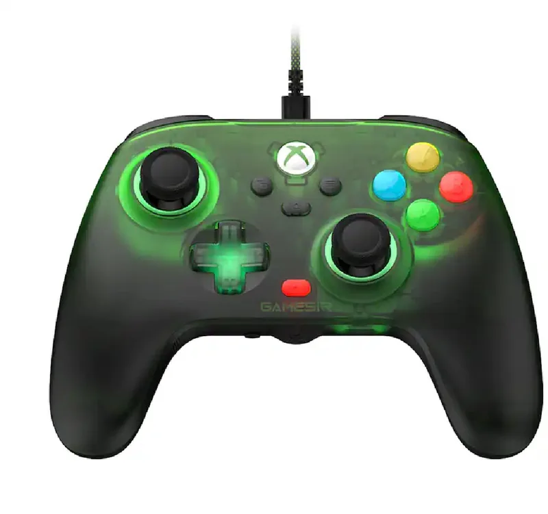 T7 Pro - Bedrade Controller - Ergonomisch ontwerp - Trillingsmotoren - Groen/Zwart by GameSir, Green, Black – cover