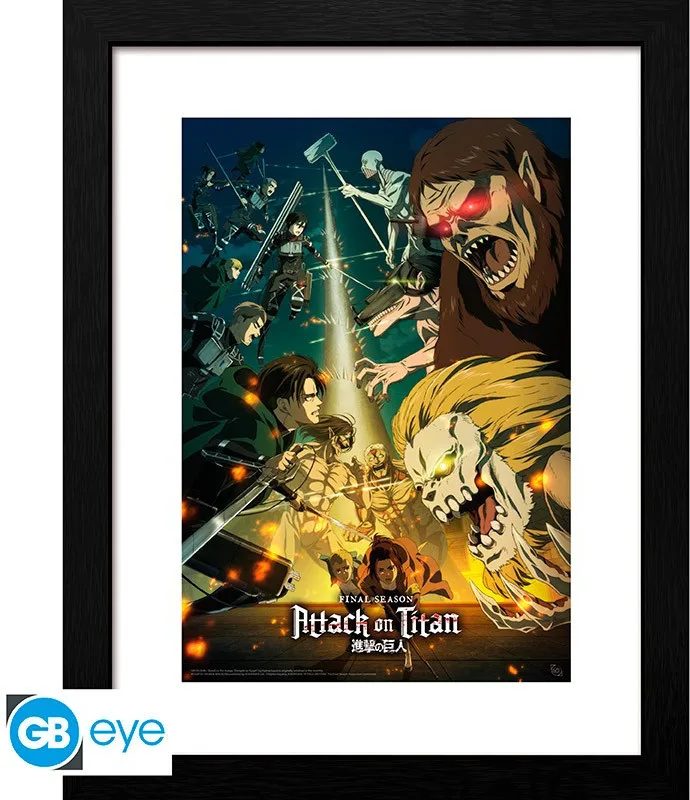 Attack on Titan Framed Print - S4 Key Art 3 van GB Eye – cover