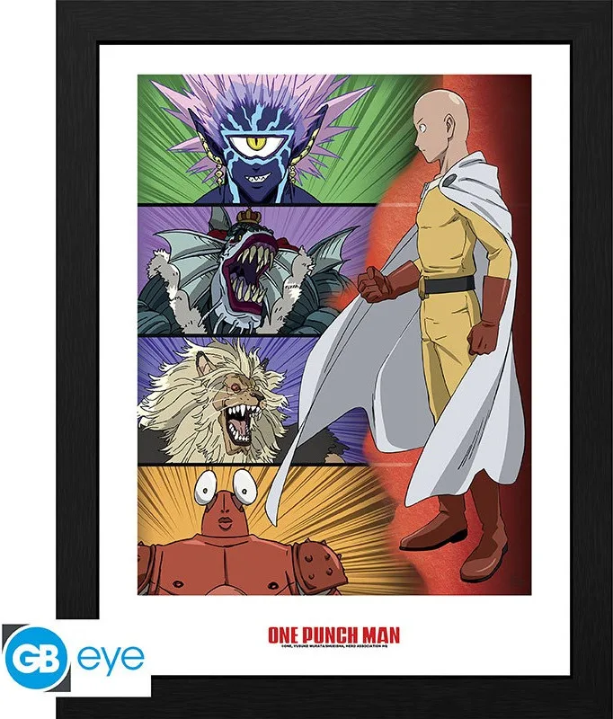 One Punch Man Framed Print - Ranking of villains van GB Eye – cover