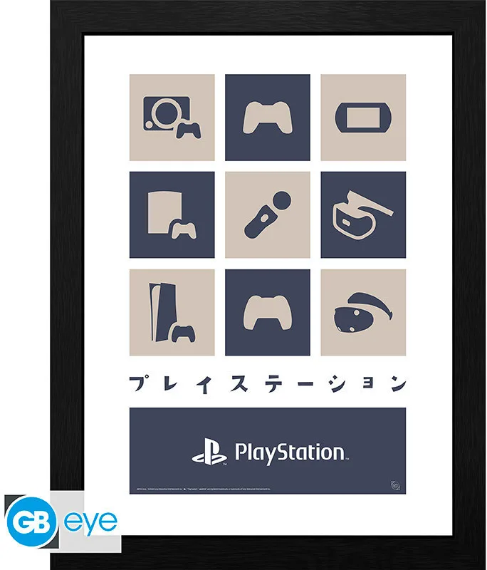 Playstation Framed Print - Hardware (30x40cm) van GB Eye – cover