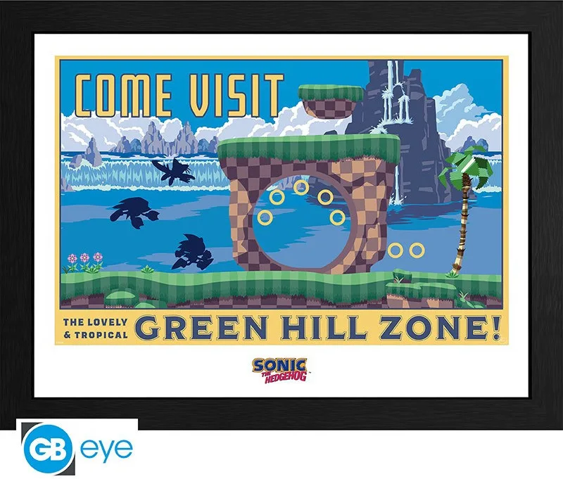 Sonic Print - Green Hill Zone (30x40cm) de GB Eye – jaquette