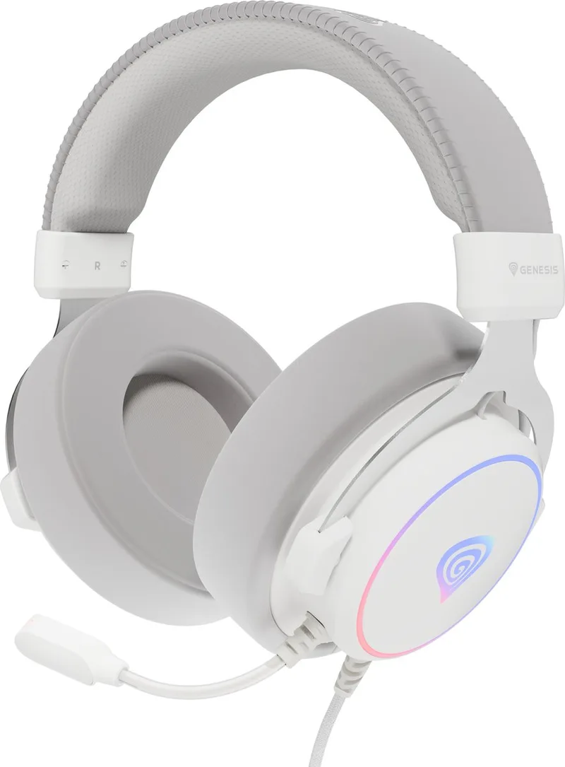 Neon 764 White Headset Bedraad Hoofdband Gamen USB Type-A by Genesis, White – cover