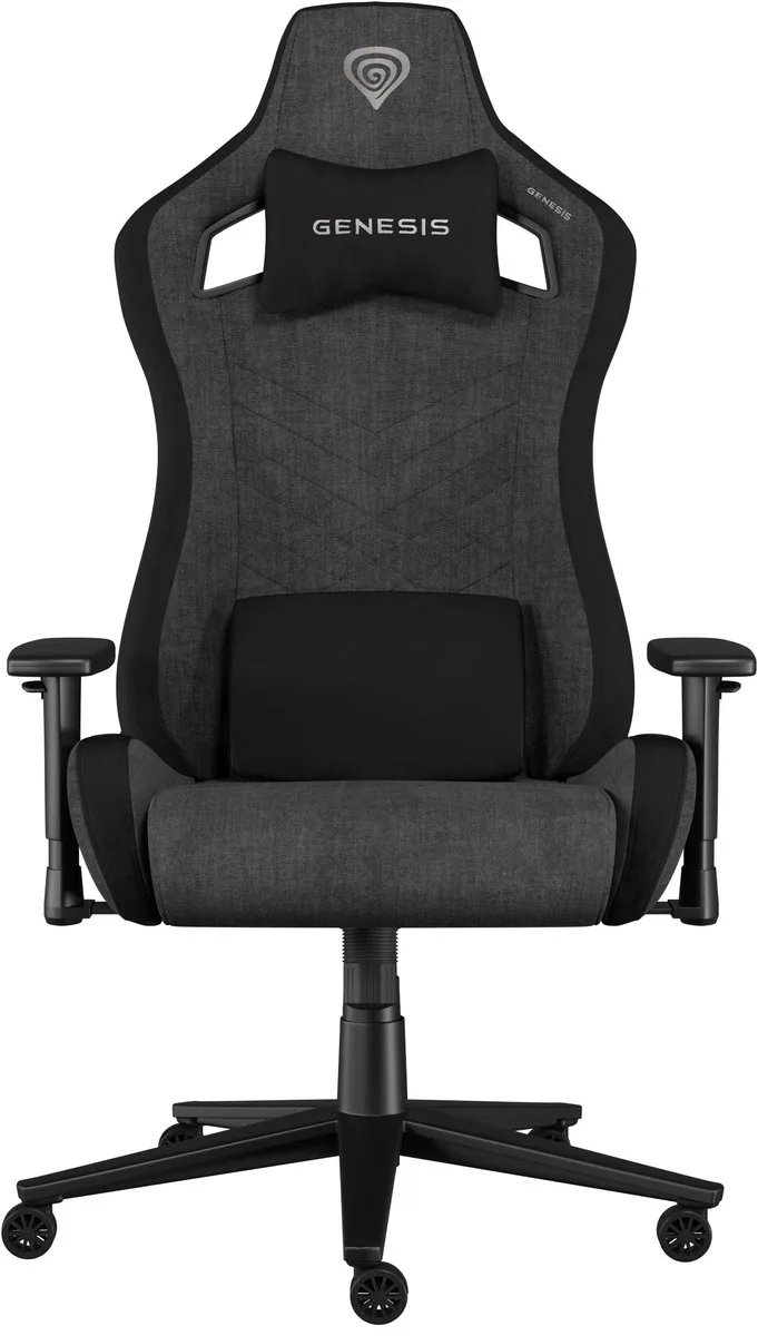 NITRO 660 - Gaming stoel - 150 kg - Padded seat - 160 cm - 195 cm - Zwart/Grijs de Genesis, Gris – jaquette