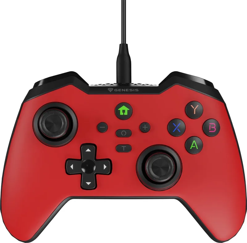 NJG-2105 Mangan 300 - Game controller - Nitendo Switch - Bedraad - 19 Buttons - Gaming - PC van Genesis, Rood – cover