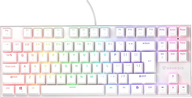 NKG-2063 - THOR 303 TKL - Gaming Toetsenbord - RGB - Peach switch by Genesis, White – cover